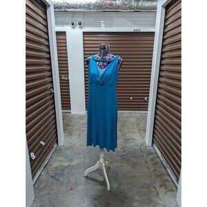 Lane Bryant Size 14/16 Blue sleeveless Dress